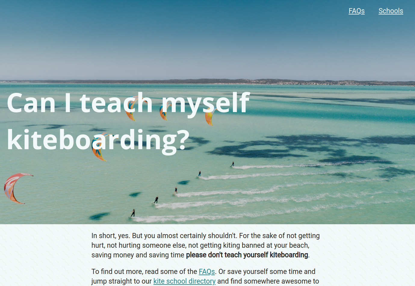 Can I Teach Myself Kiteboarding homepage